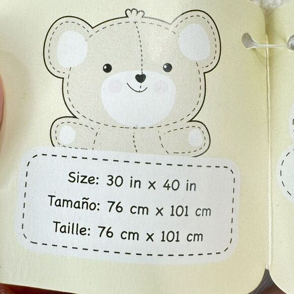 Baby Shower Gift New Baby Blanket w/ Birds & Bird Nest Appliqué 30" X 40" - Picture 5 of 7